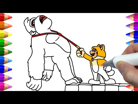 Super Mario Bros Movie | Mario vs Kong Coloring Pages