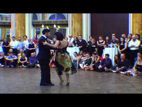  Sebastian Jimenez  and  Maria Ines Bogado  are  dancing  to  a  tango  at  Zagrep Tango Festival  in  2013