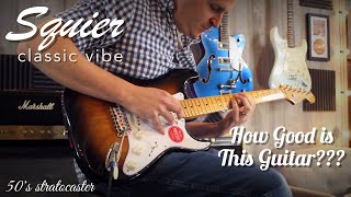 Video thumbnail for Squier Classic Vibe 50's Stratocaster by Jack Fossett