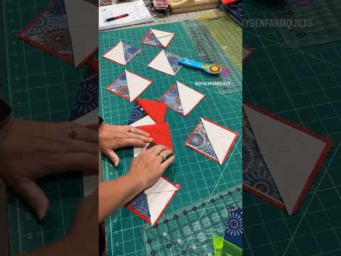 Oh the Magic of the Quarter Square Pinwheel #quartersquaretriangle #pinwheel #quilting #sewing 👍❤️