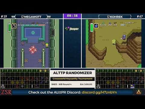 ALttPR Crossworld Keysanity Tournament: WB Round 4 - Megawott vs. Kohrek