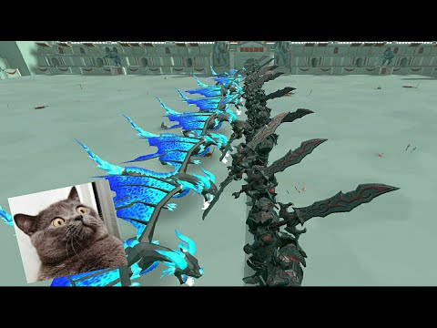 DRAGONES VS GUARDIANES GIGANTES!!!!!!!/EPIC BATTLE SIMULATOR 2