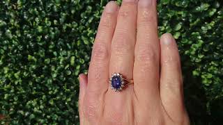 A vintage Sapphire and Diamond cluster ring