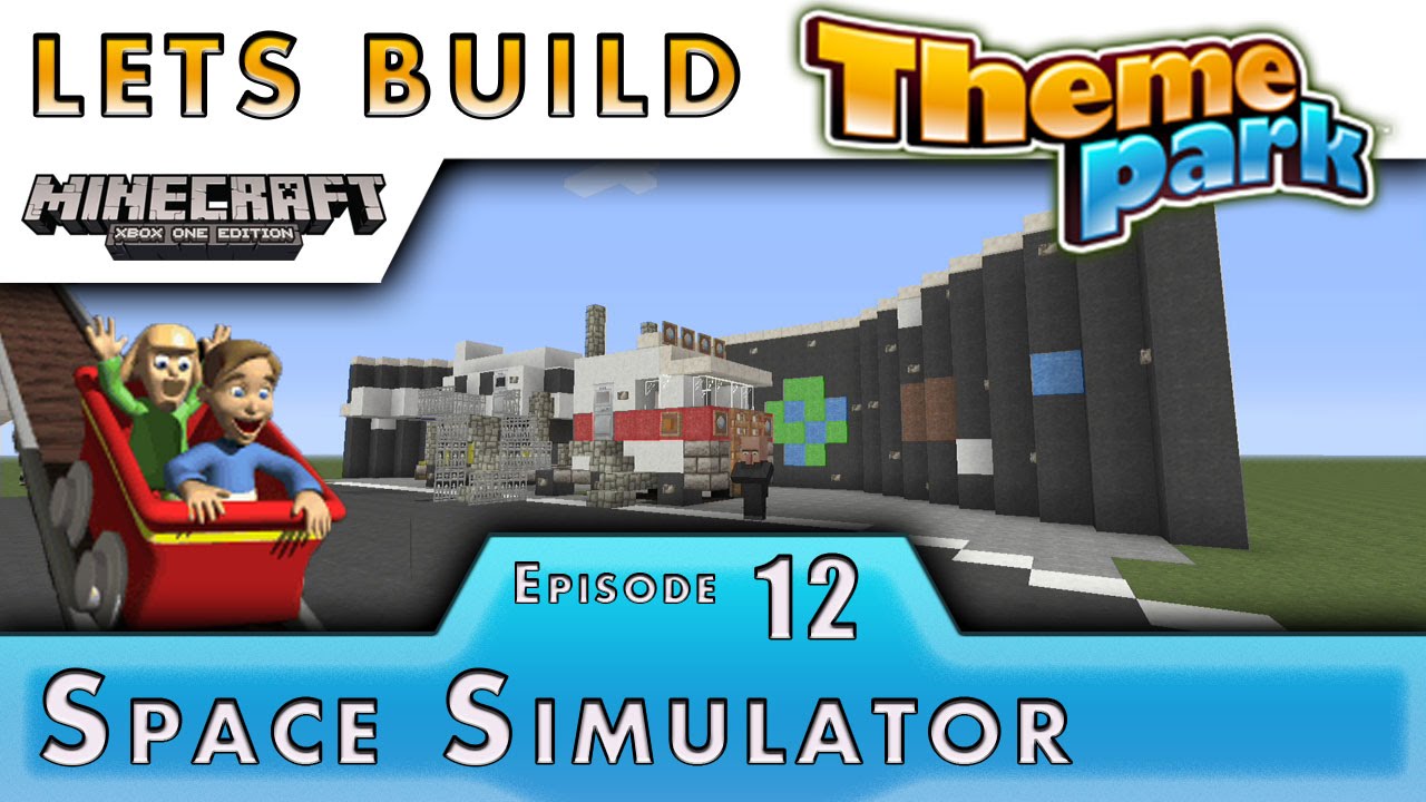 Minecraft :: Lets Build A Theme Park :: Space Simulator Ride :: E12