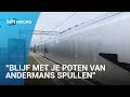 Trein volledig zilver gespoten