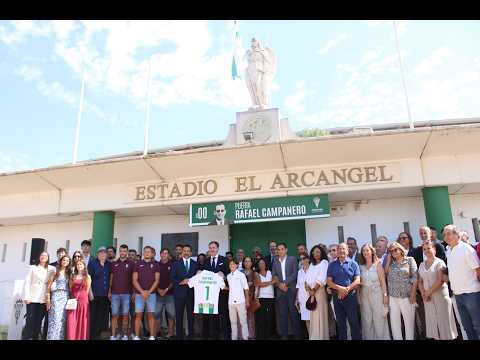 La puerta 00 de El Arcángel ya luce con el nombre de Rafael Campanero 