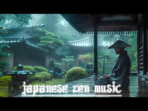 Rainy Day in a Serene Ancient Temple - Japanese Zen Music For Soothing, Meditation, Healing