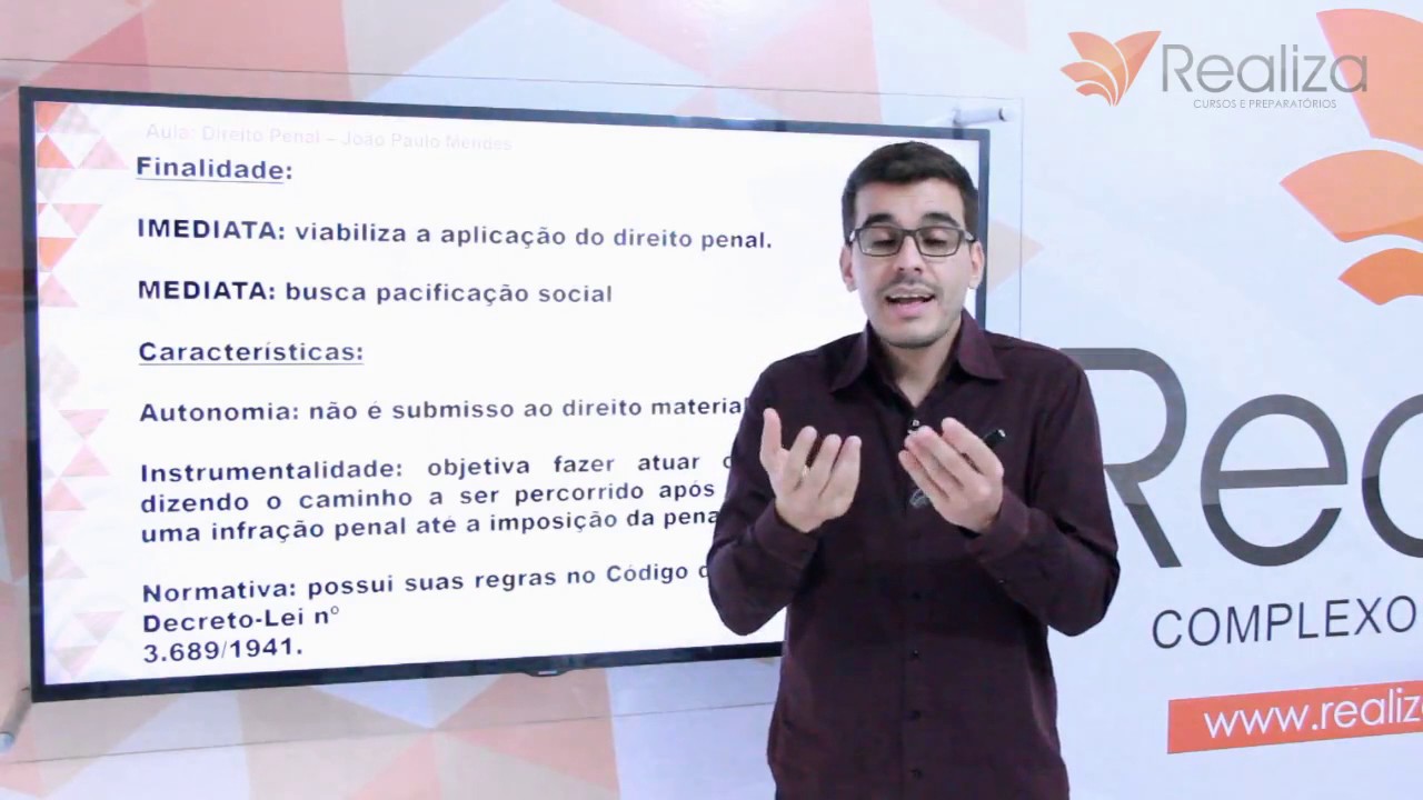 Direito Processual Penal.  Conceito e Finalidades.   Aula 01