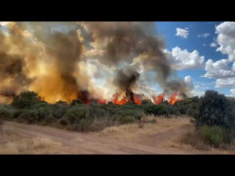 Incendio en Cilleros de la Bastida