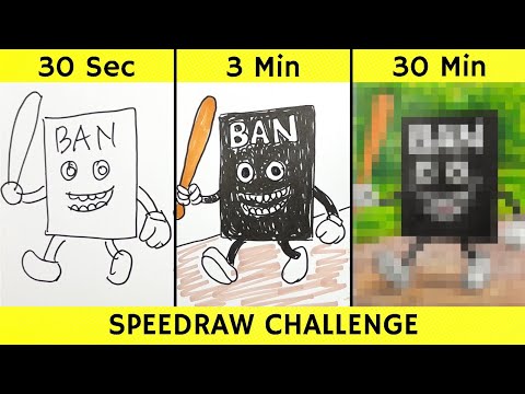 Drawing BAN BAN BAN SAHUR in 30 sec, 3 min, and 30 min | Italian Brainrot | Fendraw