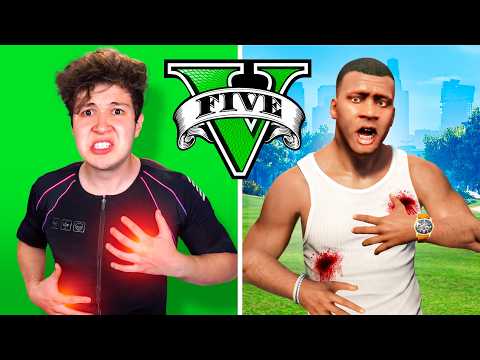 Jugué GTA 5 pero Recibo DAÑO en la VIDA REAL! 😵🔪
