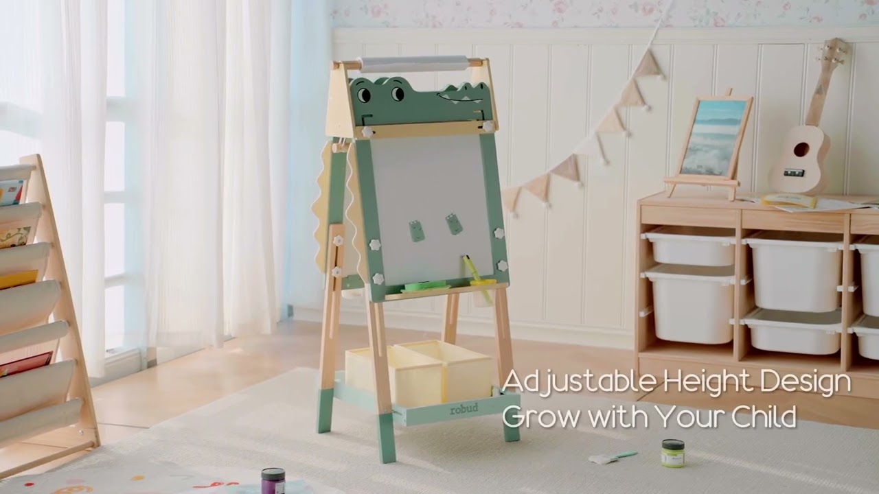 Robud ROBUD Children's Easel "Crocodile" 3-in-1 Wood Green Robud ROBUD Children's Easel "Crocodile" 3-in-1 Wood Green