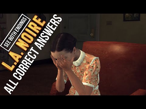 L.A. NOIRE: THE GOLDEN BUTTERFLY - All Correct Answers - BOTH ENDINGS
