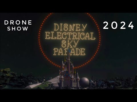 Disney Electrical Sky Parade Drone Show Preview - Disneyland Paris 2024