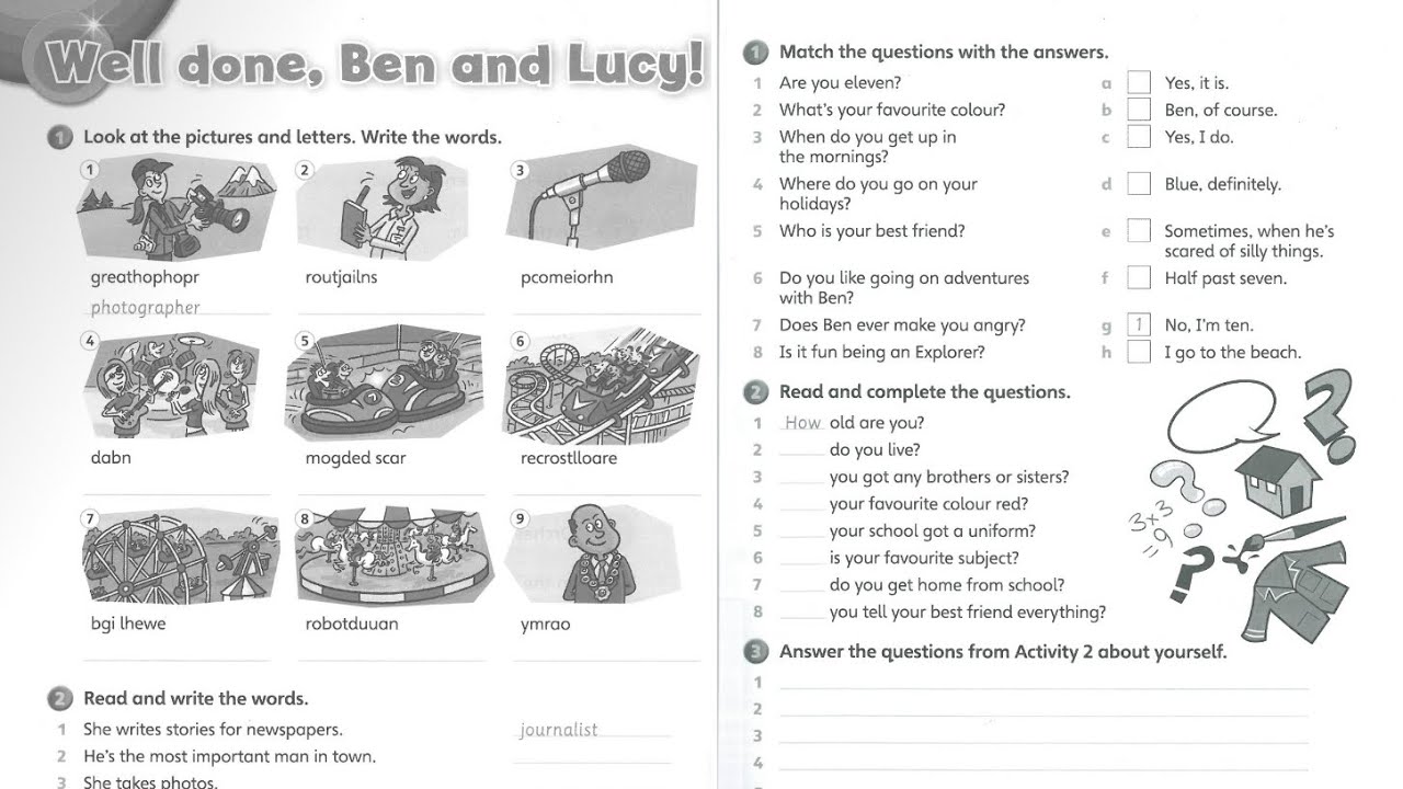 Super Minds 4 - Workbook unit 0, 1