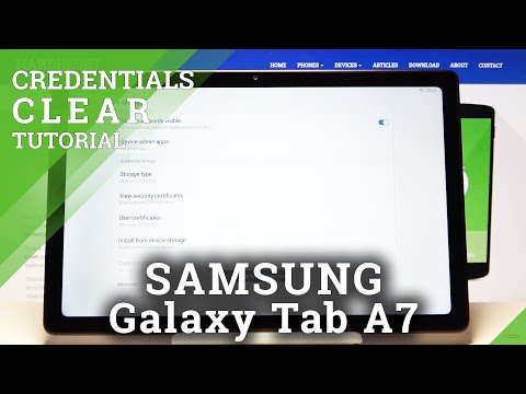 How to Clear Credentials on SAMSUNG Galaxy TAB A7 2020 - Delete Certificates and Licenses