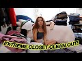 EXTREME closet clean out *I got rid of half my wardrobe*