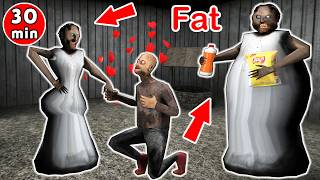 Fat Granny vs Grandpa vs Beautiful Granny vs Love - funny horror animation (fun mix 13)
