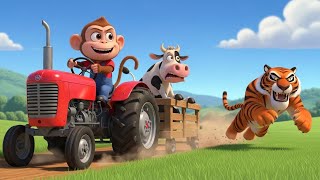 Download lagu EMOTIONAL RESCUE: Monkey Pika Outsmarts the Tiger and Saves the Cow Safely 🥺✨🐵🐄🐯 mp3