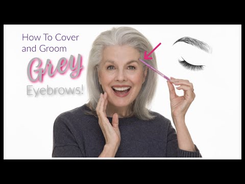 HOW TO COVER AND DEFINE GRAY EYEBROWS - without...
