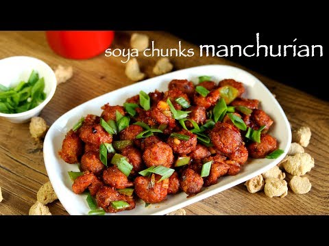 soya manchurian recipe | soya chunks manchurian | dry soya manchuri
