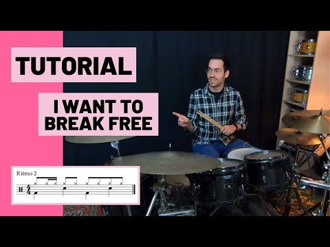 Cómo tocar I WANT TO BREAK FREE en BATERÍA – Queen (TUTORIAL Español)