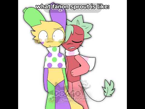 canon vs fanon sprout 👅 | #dandysworld #shorts | tw: berryfunnycake / original idea?