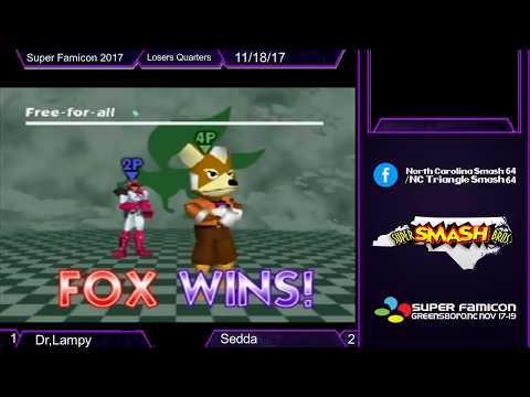 Super Famicon 2017-Smash 64-Dr.Lampy(Captain Falcon) VS Sedda(Fox)-Losers Quarters
