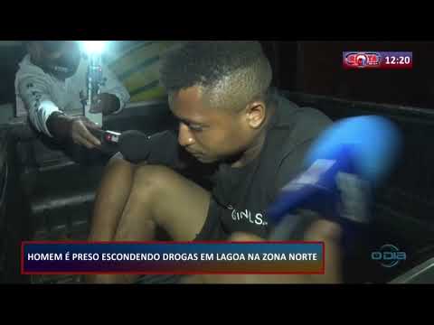 Homem eÌ preso escondendo drogas em lagoa na zona norte 24 08 20