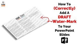 How To (Correctly) Add a DRAFT Watermark to Your PowerPoint Slides