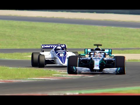 Mercedes F1 2019 vs Brabham F1 1982 - Mugello