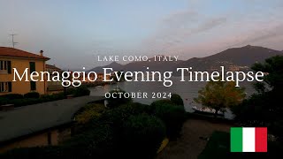 Lake Como at Menaggio Night Time Lapse October 2024