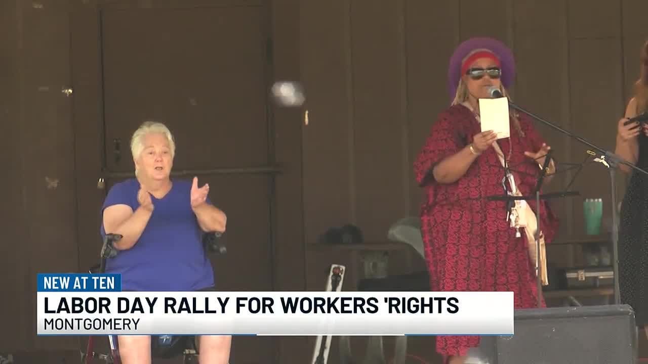Workers rally on Labor Day for workers' rights