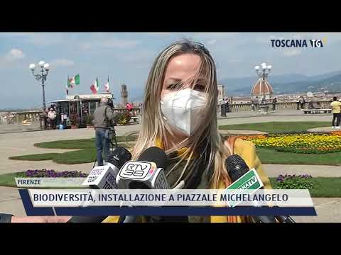 2021-04-17 FIRENZE - BIODIVERSITÀ, INSTALLAZIONE A PIAZZALE MICHELANGELO