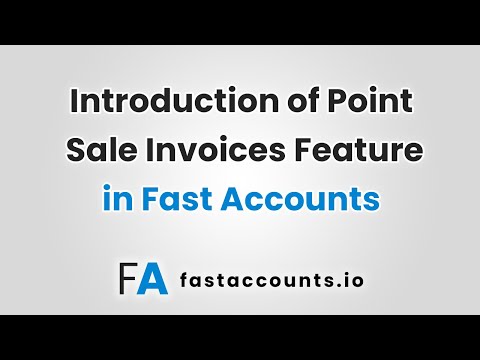Introduction of Point of Sale Invoices Feature