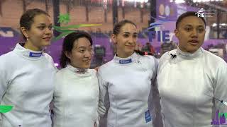 Team USA wins the junior women's team epee title at #Riyadh2024 #JCWCH