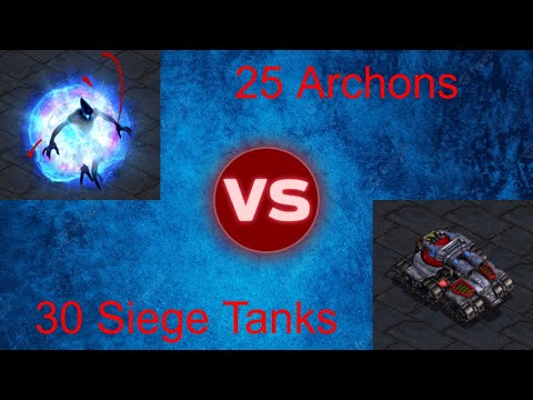 Can 25 Archons Break through 30 Siege Tanks