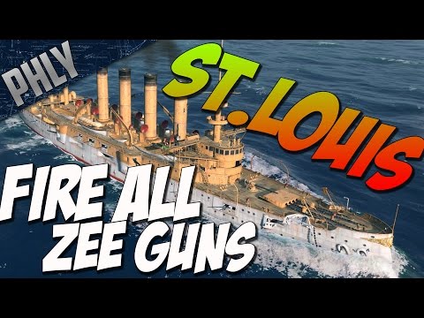 World Of Warships Gameplay- St Louis- So Much Firepower