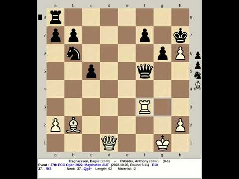 Ragnarsson, Dagur vs Petkidis, Anthony | 37th ECC Chess Open 2022, Mayrhofen Austria