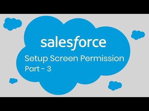 Understanding SalesForce | Setup screen permission | Part 3 | Eduonix