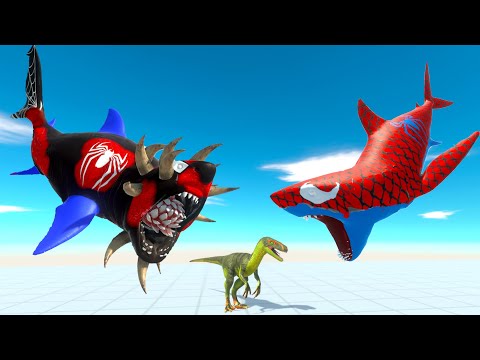GREAT WHITE SHARK and MUTANT MEGALODON vs Every Unit - Animal Revolt Battle Simulator