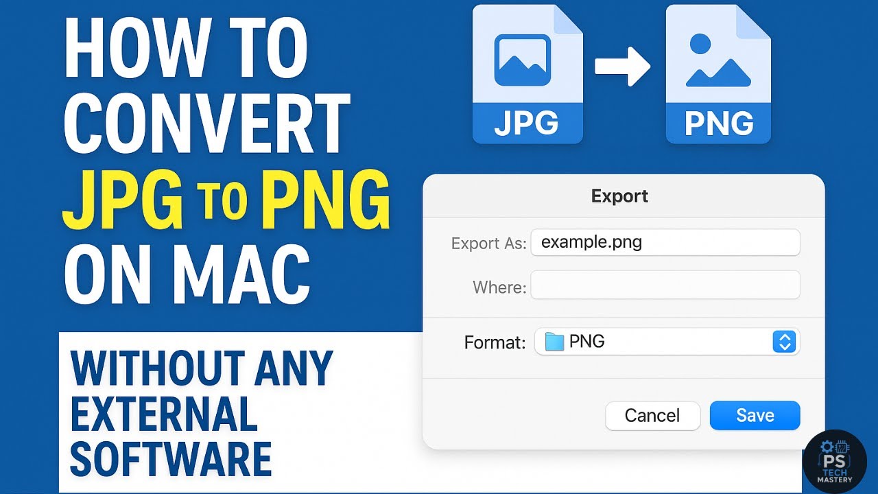 Convert JPG Image into PNG on Mac without any external Software