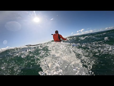 Big boat wake! Epic surfski V10 L