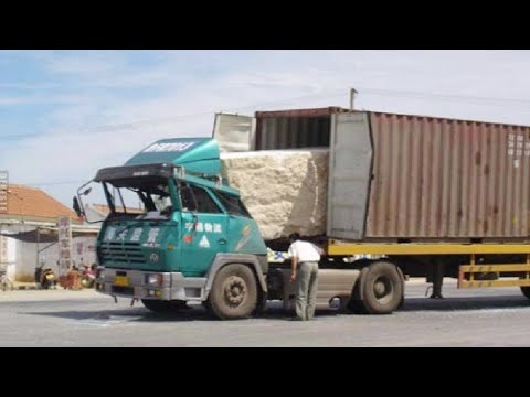 10 Extreme Dangerous Idiots Dump Truck Operator Skill - Fastest Deep River Crossing Truck Driving