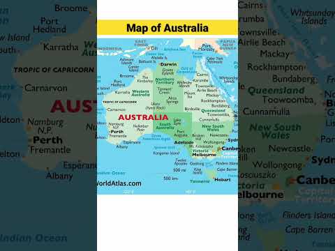 Map of Australia | #australia #map #shorts
