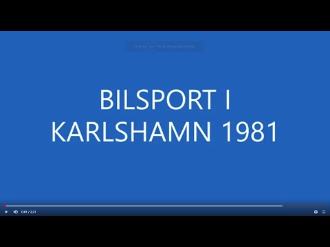 Bilsport Karlshamn 1981
