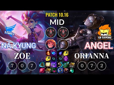 AF Na Kyung Zoe vs SN Angel Orianna Mid - KR Patch 10.16