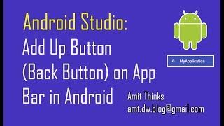 Add Up Button On App Bar In Android