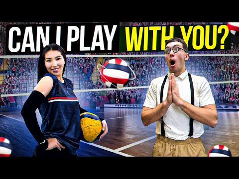 Nerd vs Volleyball Team - They Let Me Play