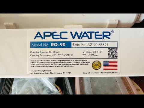 Reverse Osmosis water filtration system problems. APEC Free water. Leaking, cracked housing.